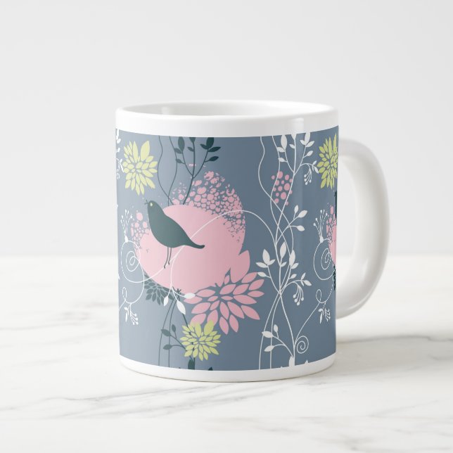 Floral Pattern 9 Large Coffee Mug (Front Right)