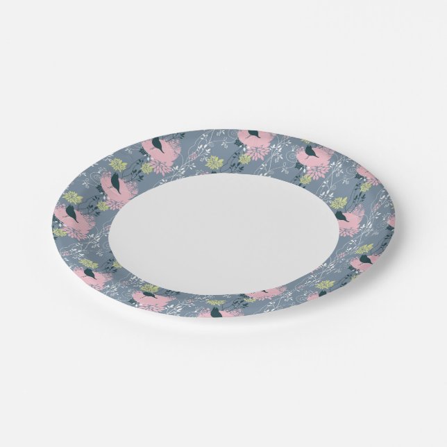 Floral Pattern 9 Paper Plate (Angled)