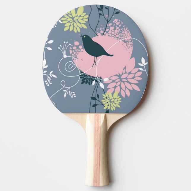 Floral Pattern 9 Ping Pong Paddle (Front)