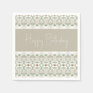 Floral Pattern Accented Napkin