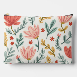 Floral Pattern Accessory Pouch
