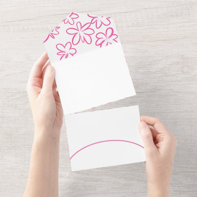 Floral pattern all in one invitation (Tearaway)