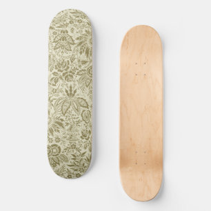 Floral Pattern Antique Damask Paisley Skateboard