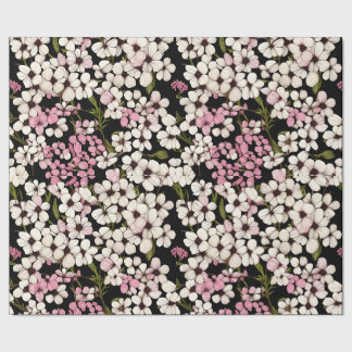 Floral Pattern Baby's Breath Flowers Wrapping Paper