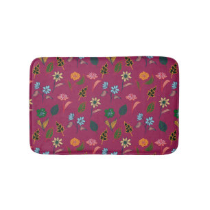 Floral Pattern Bath Mat