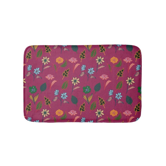 Floral Pattern Bath Mat (Front)