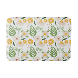 Floral Pattern Bath Mat