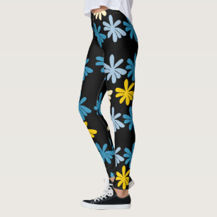 Floral Pattern Big Flowers  Leggings