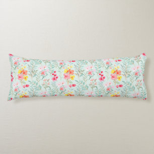 Floral Pattern Body Pillow