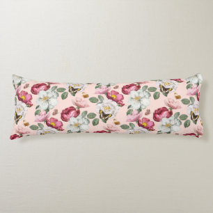 Floral Pattern Body Pillow