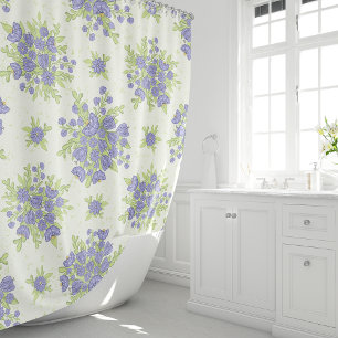 Floral Pattern Botanical Boho Shower Curtain