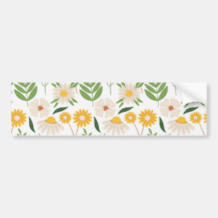 Floral Pattern Bumper Sticker