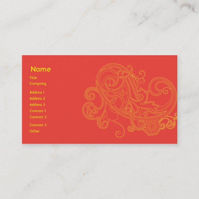 Floral Pattern - Business Business Card (Front)