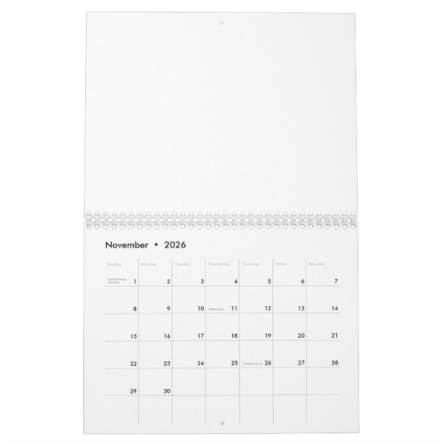 Floral Pattern Calendar (Nov 2026)