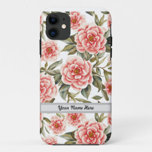 Floral Pattern Camellia Flowers iPhone 11 Case