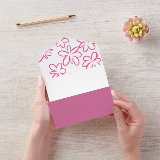 Floral pattern car magnet all in one invitation (Video)