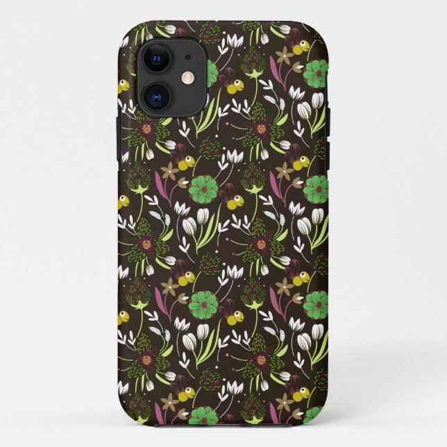 Floral Pattern Case-Mate iPhone Case (Back)