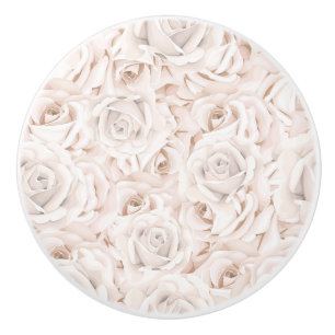 Floral pattern ceramic knob