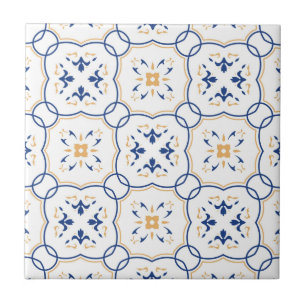 Floral Pattern Ceramic Tile