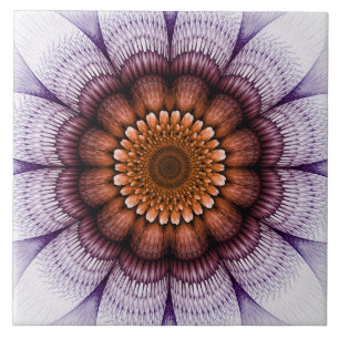 Floral pattern ceramic tile