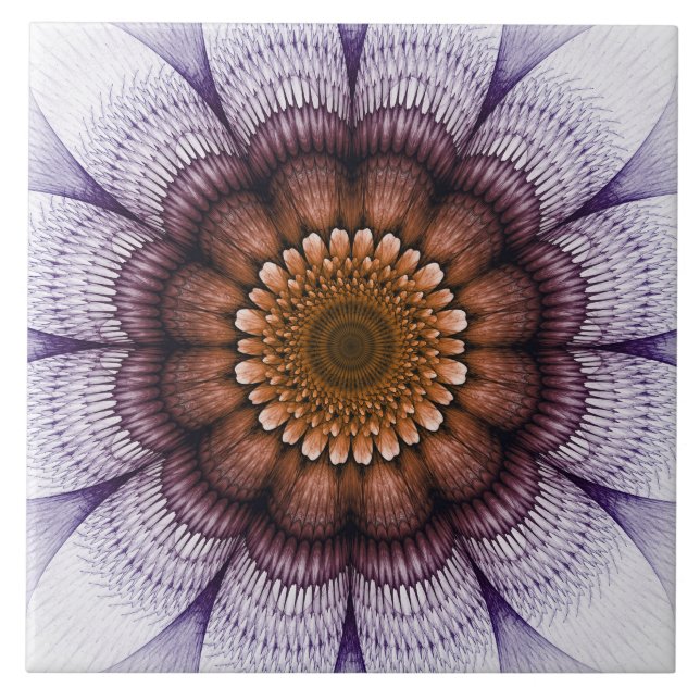 Floral pattern ceramic tile (Front)