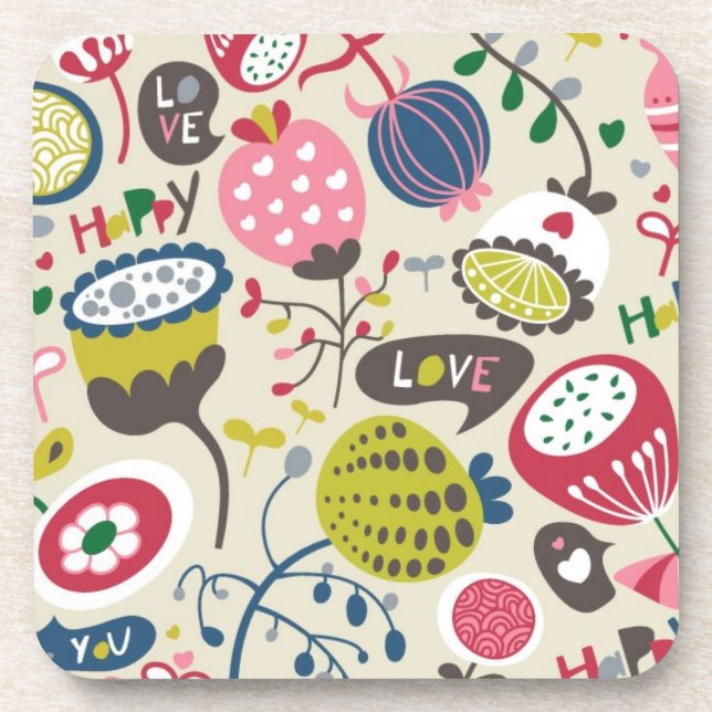 Floral Pattern Coaster (Front)