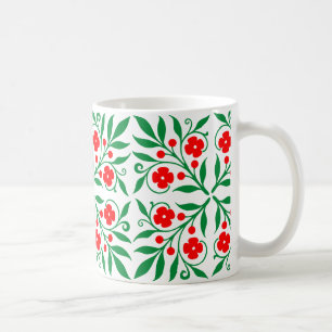 Floral pattern coffee mug