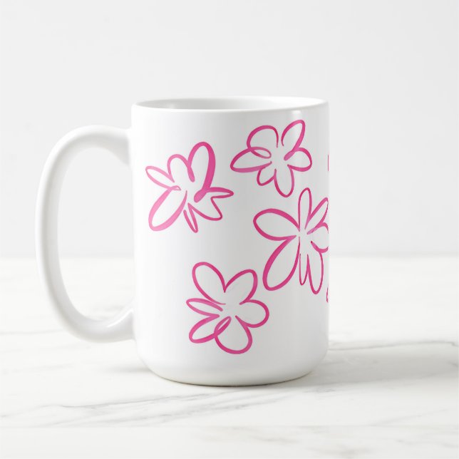 Floral pattern coffee mug (Left)