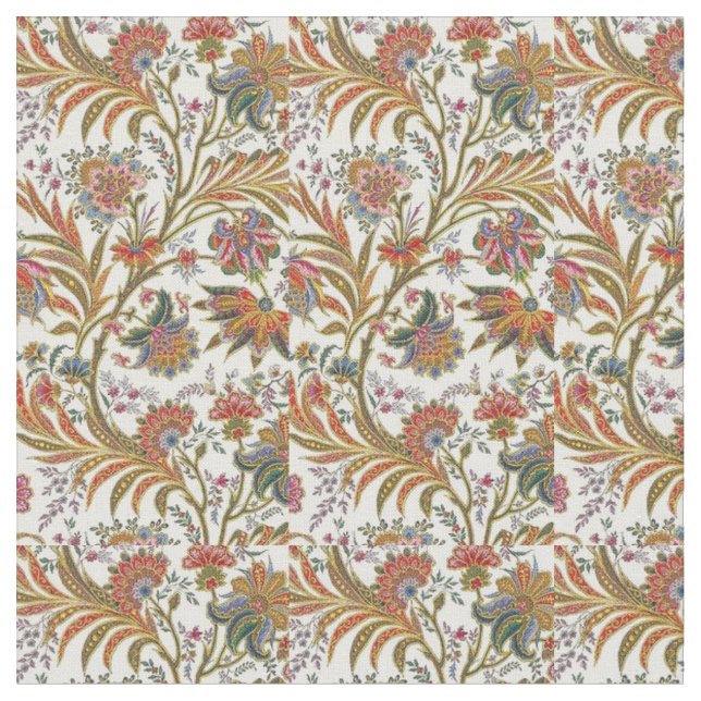 Floral pattern cotton fabric (Close Up)