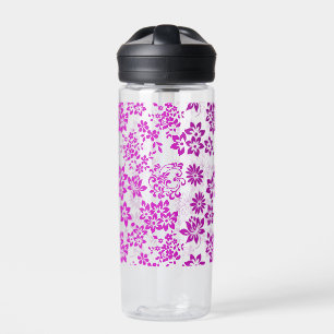 Floral pattern D02.pink.b Water Bottle