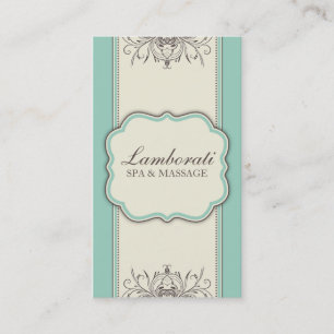 Floral Pattern Damask Elegant Modern Classy Retro Business Card