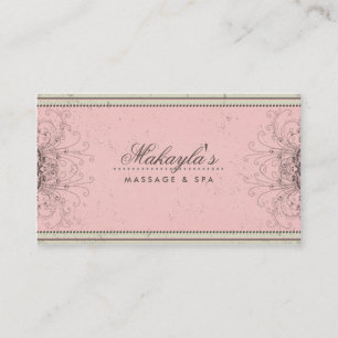 Floral Pattern Damask Elegant Modern Classy Retro Business Card
