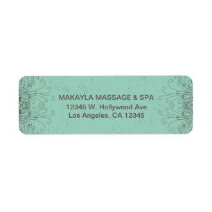 Floral Pattern Damask Elegant Modern Classy Retro Return Address Label