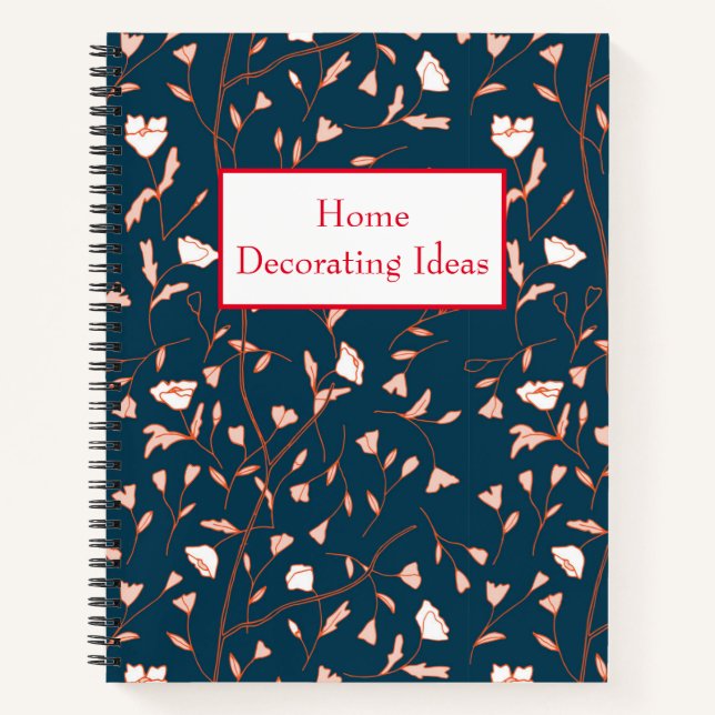 Floral Pattern Decorating Ideas Notebook (Front)
