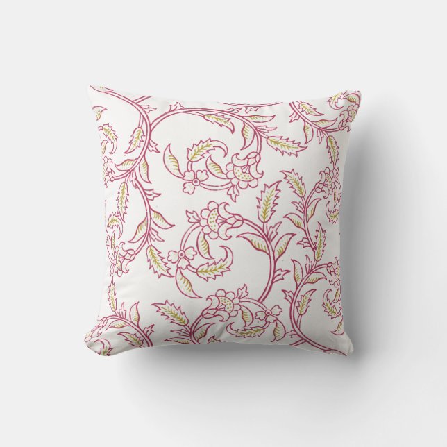 Floral Pattern Decorative Pillow – Elegant Botanic (Front)