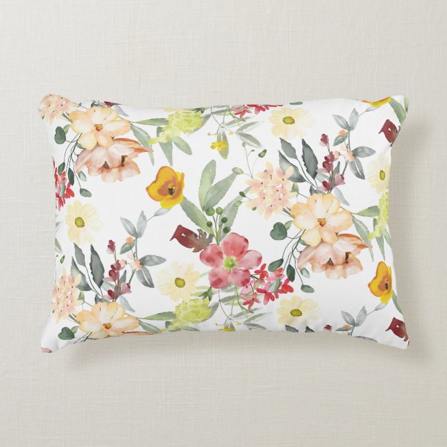 Floral Pattern Design Decorative Cushion (Front)