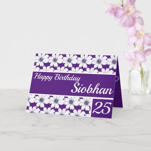 Floral pattern design Purple Birthday Card (Orchid)
