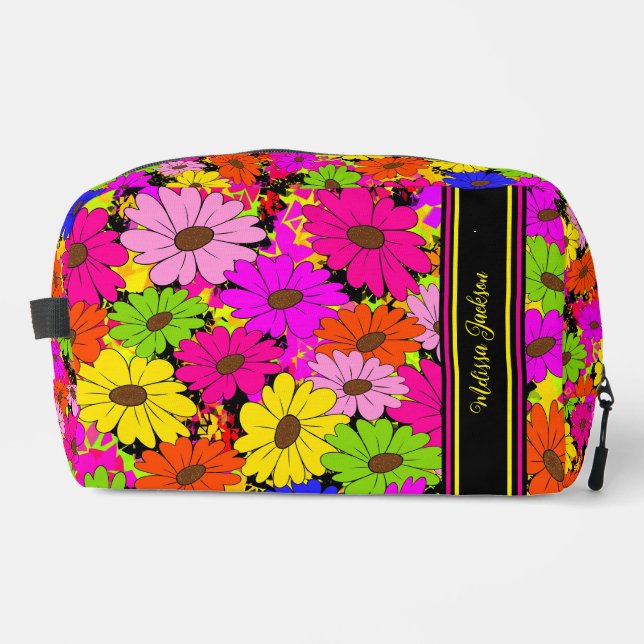 Floral pattern dopp kit (Front)