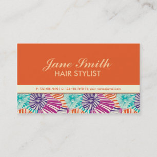 Floral Pattern Elegant Fashion Designer Stylist Business Card