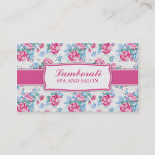 Floral Pattern Elegant Fashion Designer Stylist Business Card