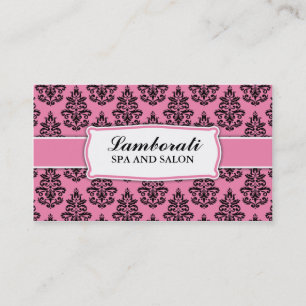 Floral Pattern Elegant Hairdresser Stylist Salon Business Card