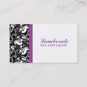 Floral Pattern Elegant Hairdresser Stylist Salon Business Card