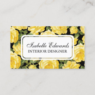 Floral pattern elegent vintage rose business card