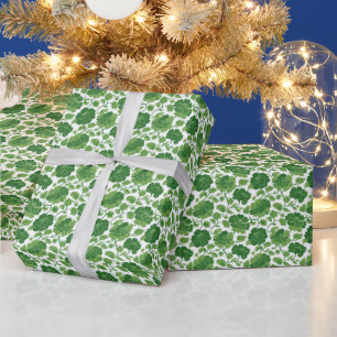 Floral Pattern   Emerald Peony Vine Wrapping Paper