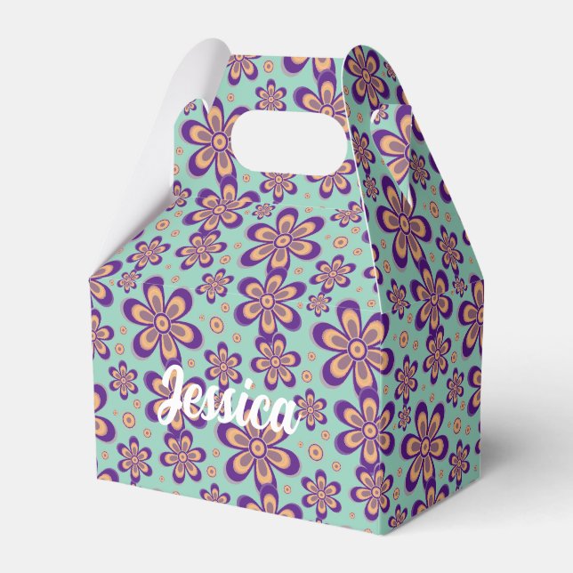 Floral Pattern - Favour Box (Front Side)