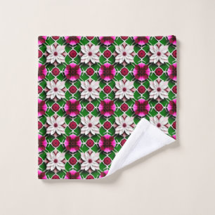 Floral Pattern Featuring Colourful Flowers Wash Cloth