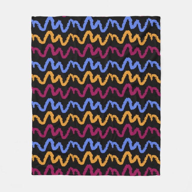 Floral Pattern Fleece Blanket (Front)