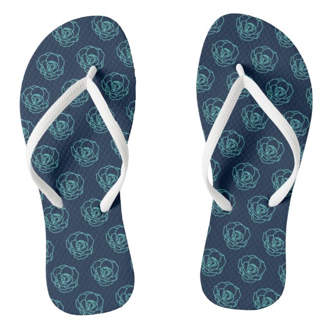 Floral pattern flip flops  (Footbed)