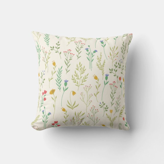 Floral Pattern Flower Bloom 16" x 16" Cushion (Front)