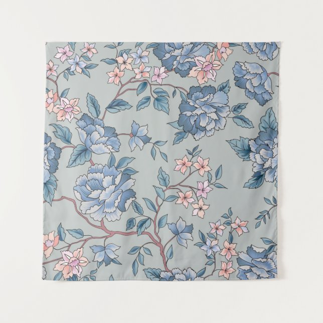 Floral pattern. Flower seamless background. Flouri Tapestry (Front)